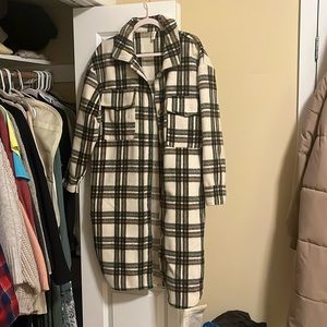 Long flannel jacket